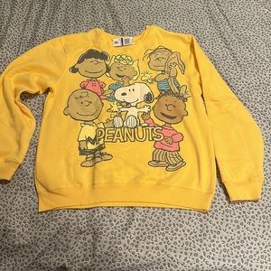 PEANUTS yellow long sleeve sweatshirt XL